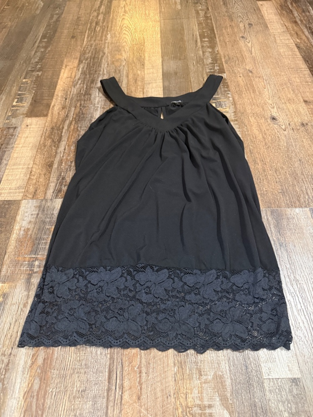 Maurices Black Keyhole Sleeveless Top